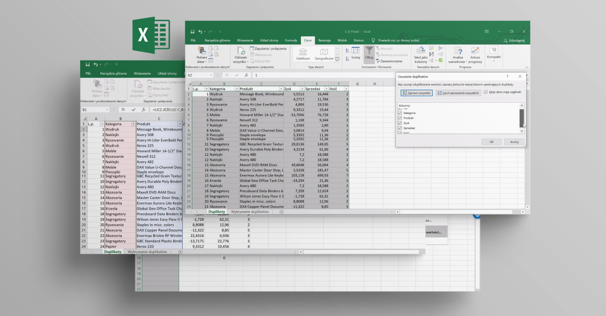 Excel - jak odnaleźć duplikaty?